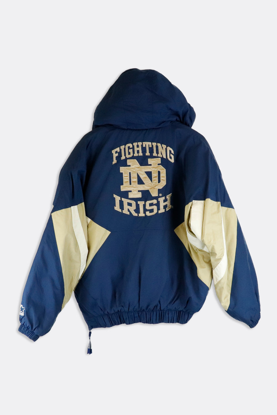 Vintage Starter Notre Dame Fighting Irish Half Zip Puffy Winter Jacket Sz M