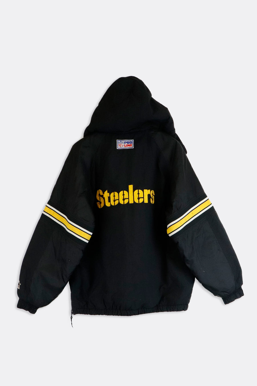 Vintage Starter NFL Pittsburgh Steelers Half Zip Front Pocket Jacket Sz XL