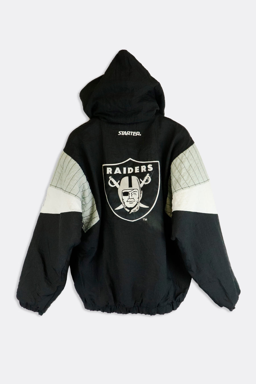 Vintage Starter NFL Las Vegas Raiders Half Zip Winter Jacket Sz M