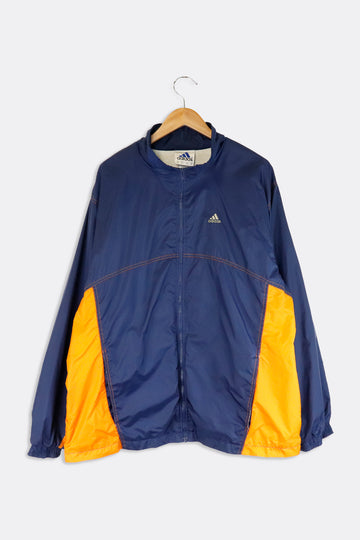 Vintage Adidas Jersey Lined Windbreaker Jacket Sz XL