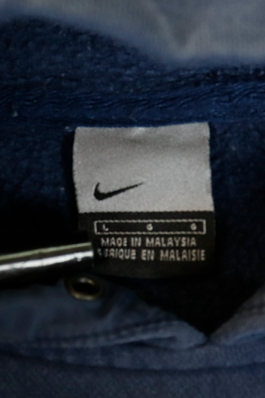 Vintage Plain Nike Hood And Pockets Sweatshirt Sz L